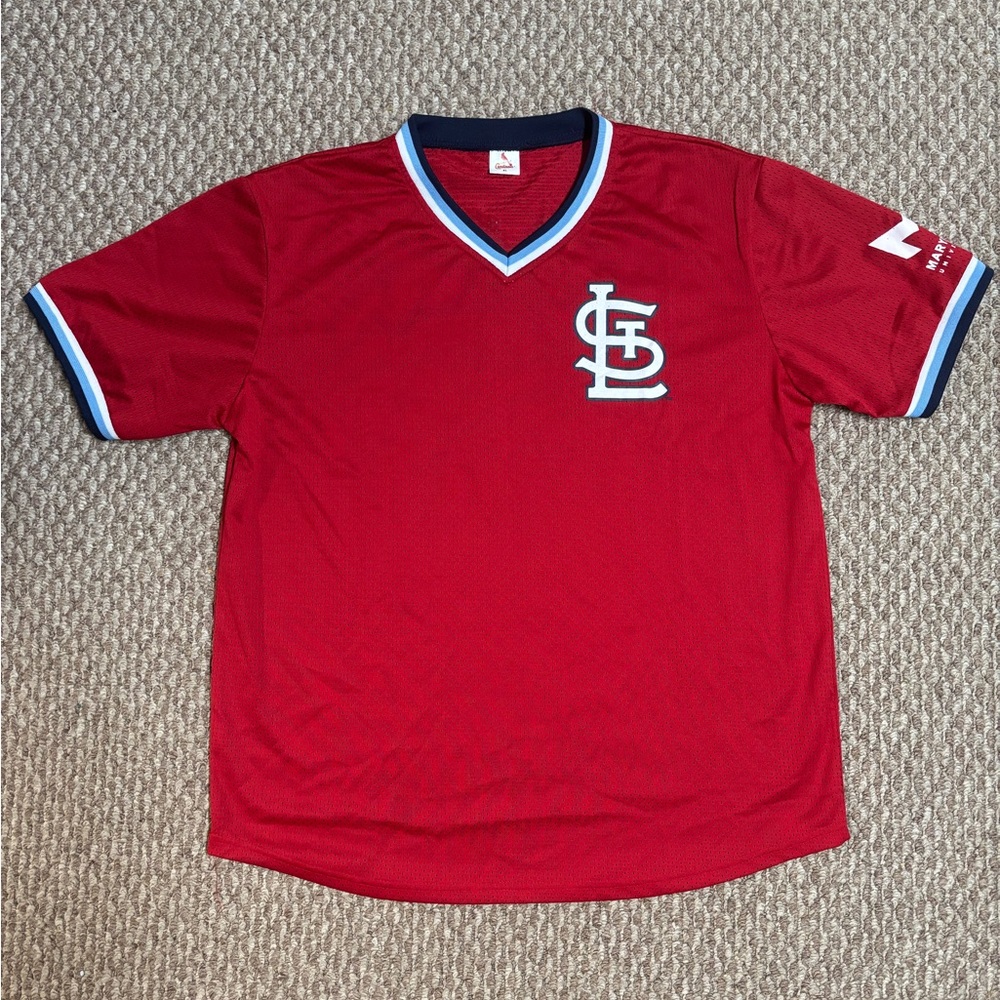 St. Louis Cardinals Mark McGwire Classic 90s Style Red Big Mac #25 MLB Jersey